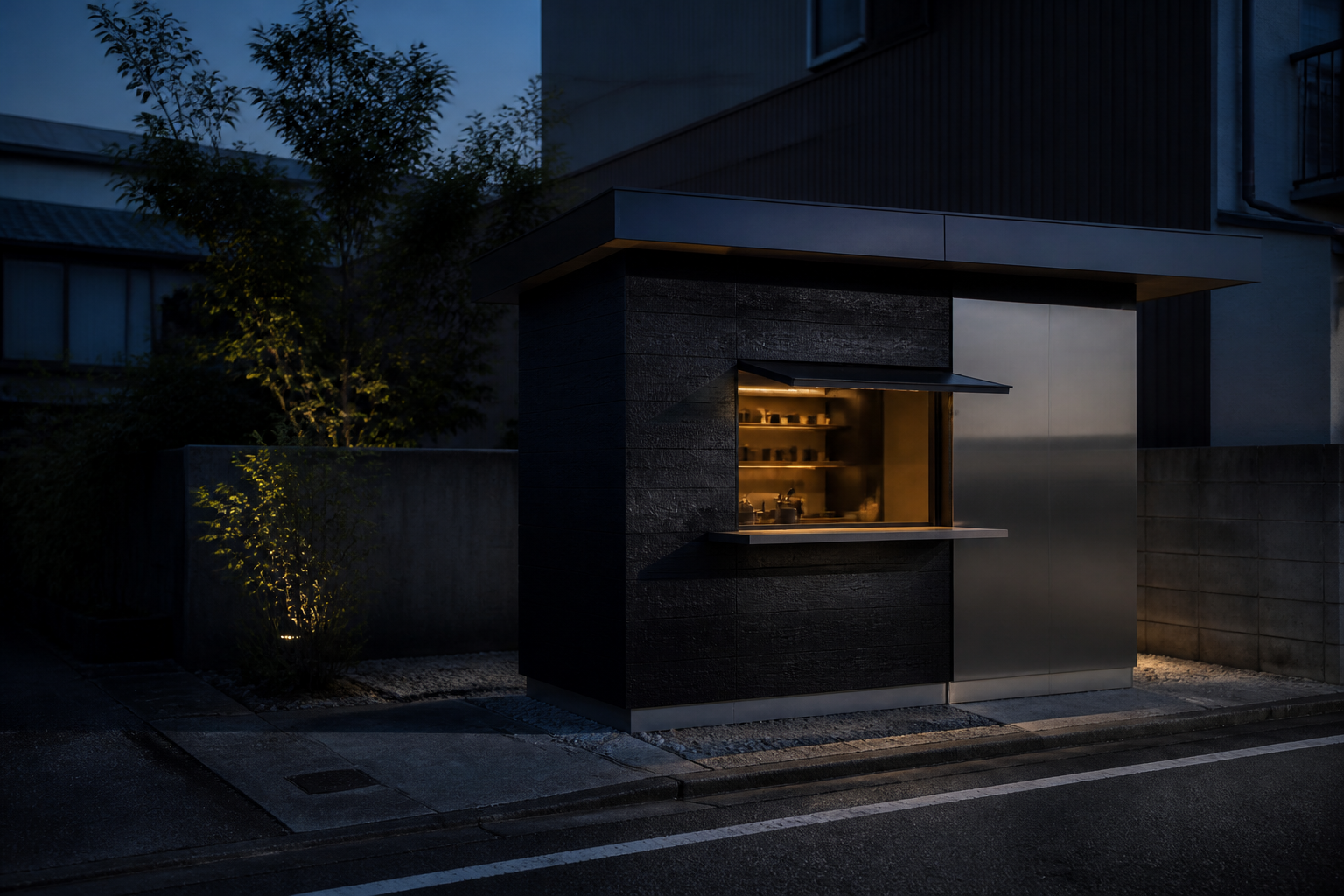 路地の茶店の建築写真