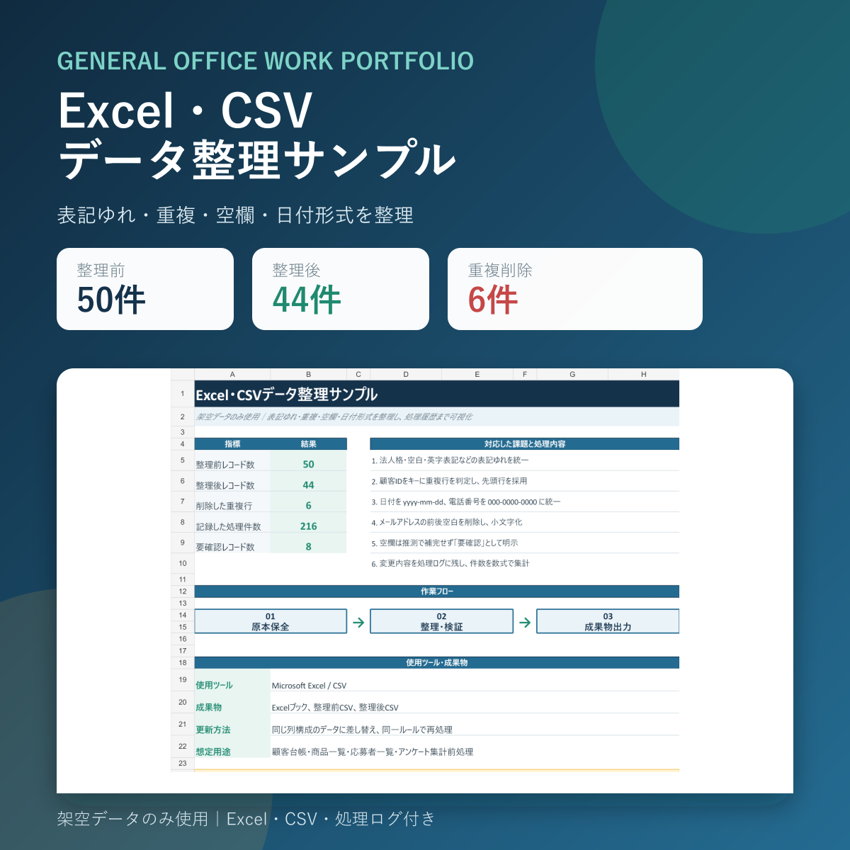 Excel・CSVデータ整理のメイン画像